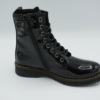 Shiny Black Biker boot lak re21w010