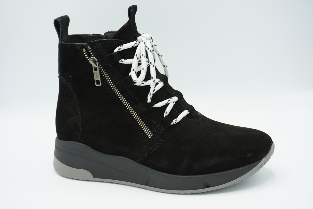 1451 zwart suede veter laarsje Verhuls Dames