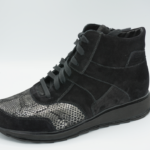 9724 Zwarte enkelhoge sneaker H Durea Dames