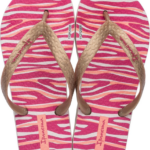 83081 Temas Zebra roze beige gold slipper Ipanmen
