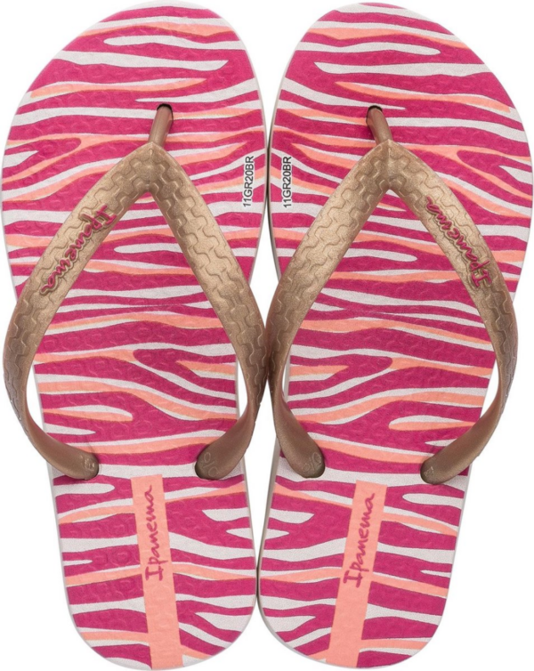 83081 Temas Zebra roze beige gold slipper Ipanmen