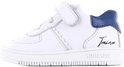 Witte sneaker blauw accent Shoesme