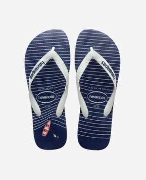 4137126 Top nautical blauw wit bandje Havaianas