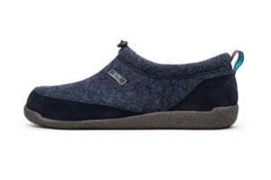 Bern 4 Blauw vilt pantoffel Q fit