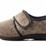 Geneve 2 taupe print pantoffel Q fit