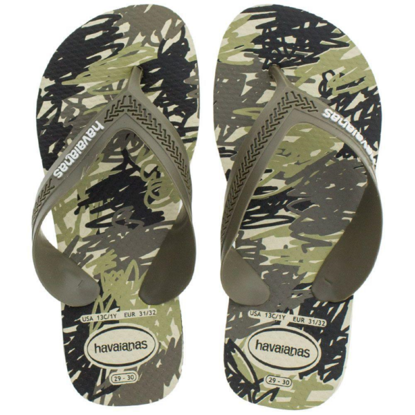 4132589 Groen Khaki leger slipper brede bandjes