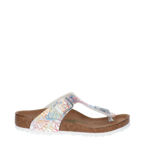 1022193 Gizeh flashy hologram zilver smal Birkenstock