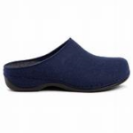 Florina Blauw vilt pantoffel
