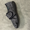 11189 Geneve zwart zilver print stretch q fit