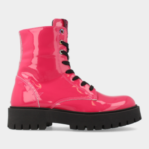 12394 Roze lak biker boot Red Rag