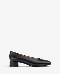 18300072 Zwart glad leder platte hak