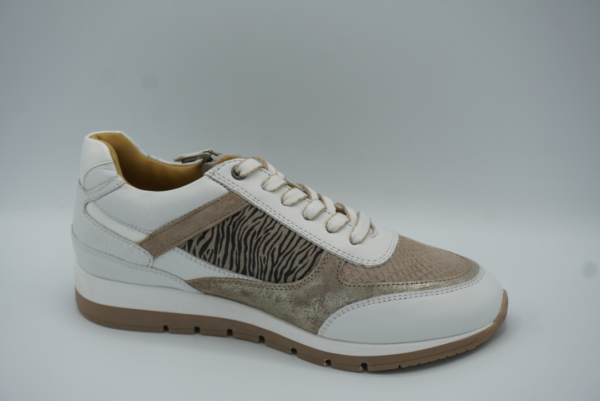 281.001 Wit metallic print H sneaker helioform