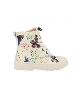 W011H wit print bikerboot Shoesme