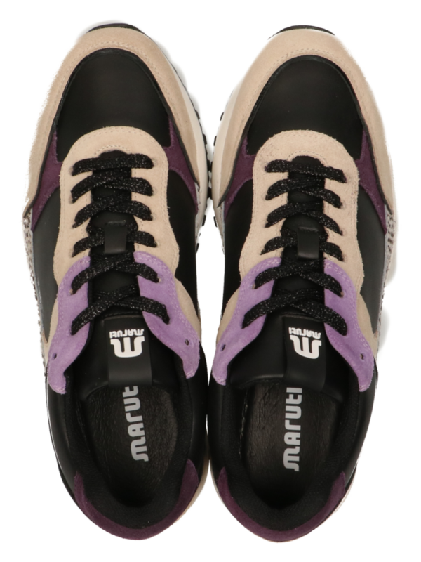 1728 Boyd taupe purple sneaker