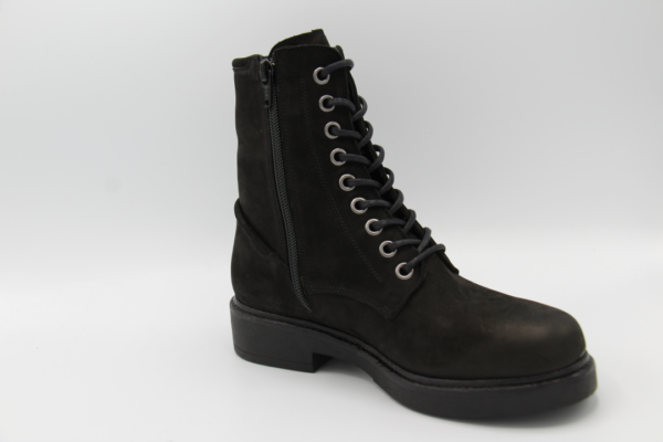 A8441 Zwart gevet lederen bikerboot AQA