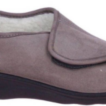 28905 Taupe klittenband pantoffel