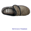 Geneve 2 taupe print pantoffel Q fit