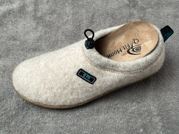 3567 Cato Wol Off white pantoffel Q fit