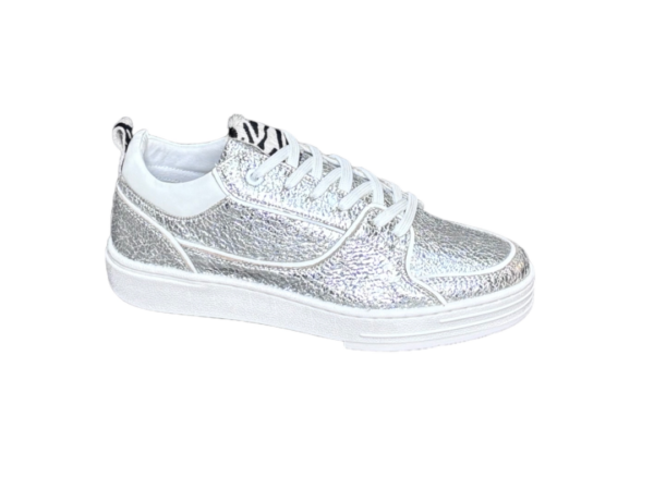 Anna metallic zilveren sneaker