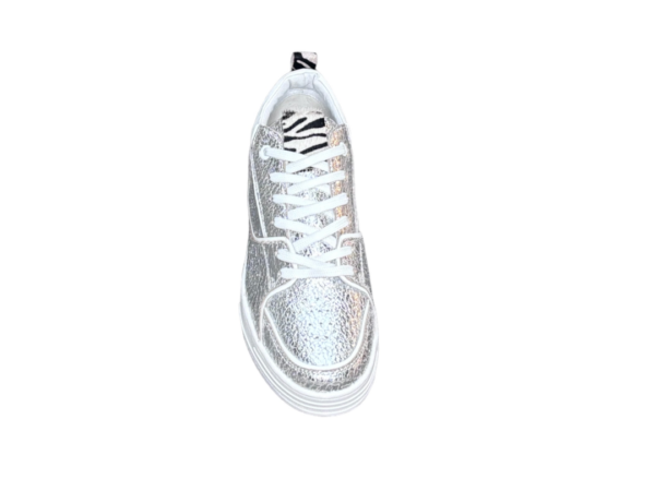 Anna metallic zilveren sneaker