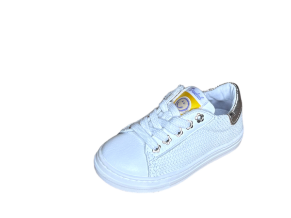 Develap 42740 witte sneaker gouden accenten