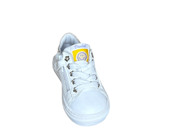 Develap 42740 witte sneaker gouden accenten