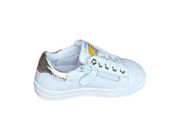 Develap 42740 witte sneaker gouden accenten