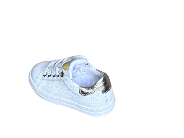 Develap 42740 witte sneaker gouden accenten