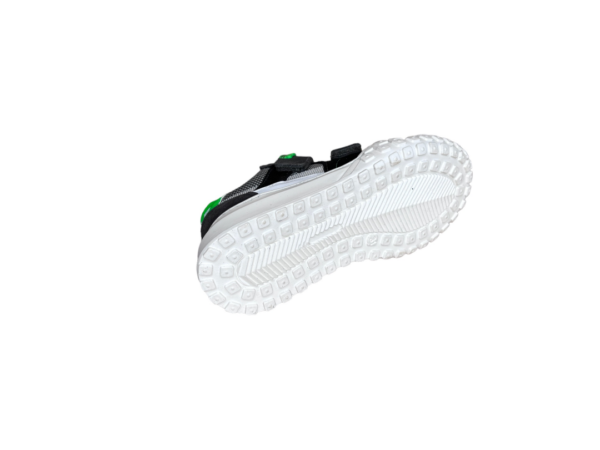 Develap Sneaker grijs zwart klittenband groen Kinderen