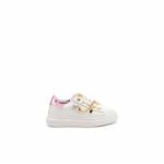 Develap witte sneaker roze accent