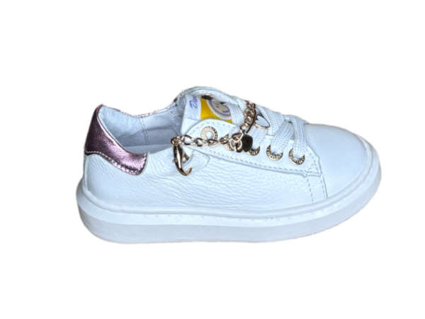 Develap witte sneaker roze accent