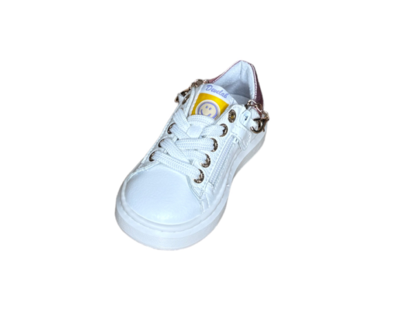 Develap witte sneaker roze accent