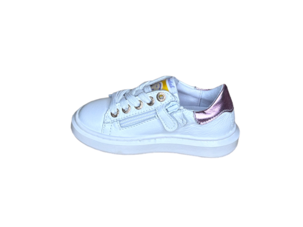 Develap witte sneaker roze accent