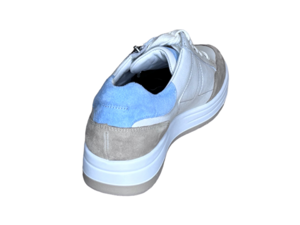 Durea Sneaker wit taupe blauw K