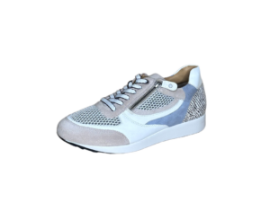 Helioform Sneaker blauw, wit, taupe zebra K