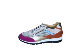 Helioform Sneaker combi taupe goud fucsia