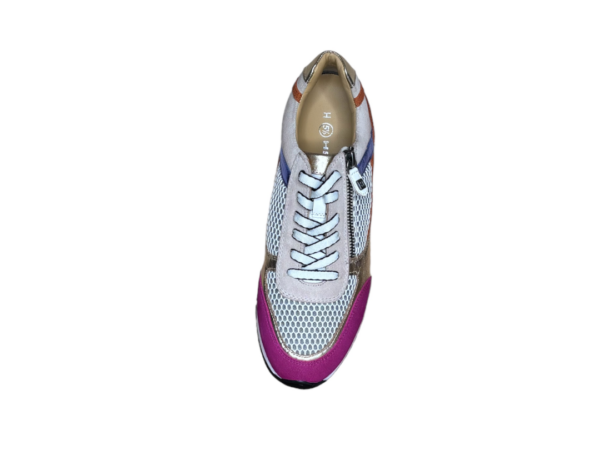 Helioform Sneaker combi taupe goud fucsia