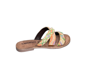 Lazamani Slipper bandjes, koraal, lila