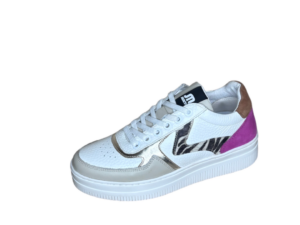 Maruti Momo wit- zebra- fucsia sneaker