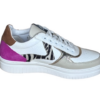 Maruti Momo wit- zebra- fucsia sneaker