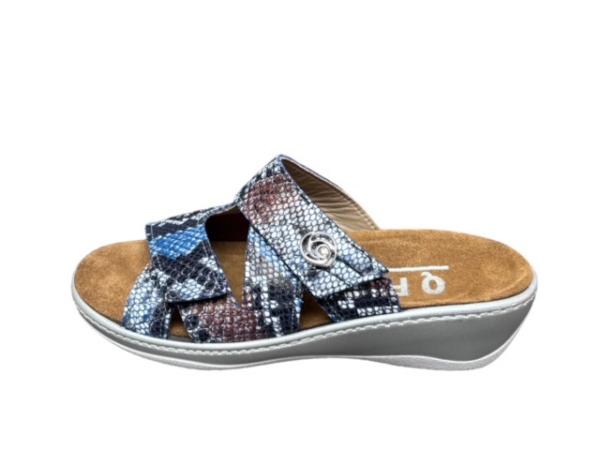 Q Fit Alicante slipper blauw stretch