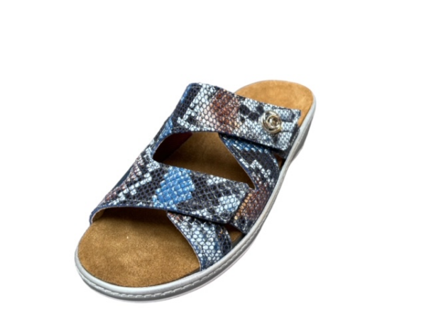 Q Fit Alicante slipper blauw stretch