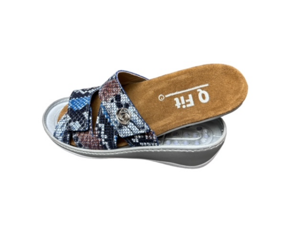 Q Fit Alicante slipper blauw stretch