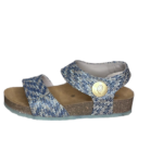 Q Fit Mila combi beige/ blauw sandaal