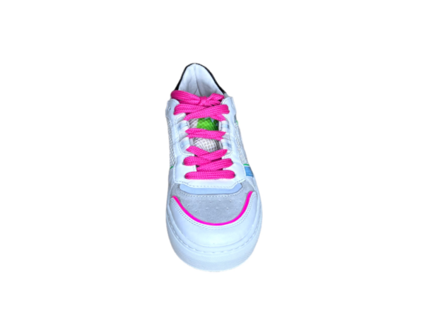 Shoesme Sneaker wit fucsia groen