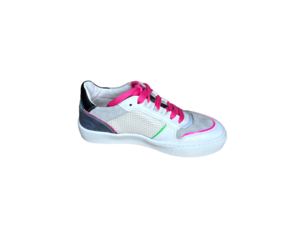 Shoesme Sneaker wit fucsia groen