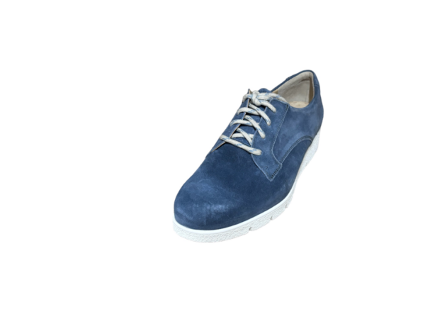 Durea Blauwe veterschoen Bente H denim