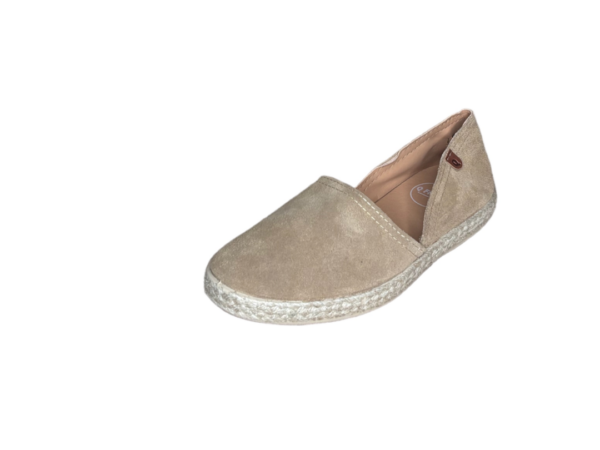 Q Fit Cindy Beige suede moccasin