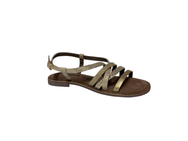 Lazamani Sandaal goud multi straps