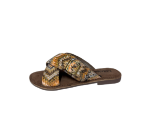 Lazamani Slipper beige raffia slide